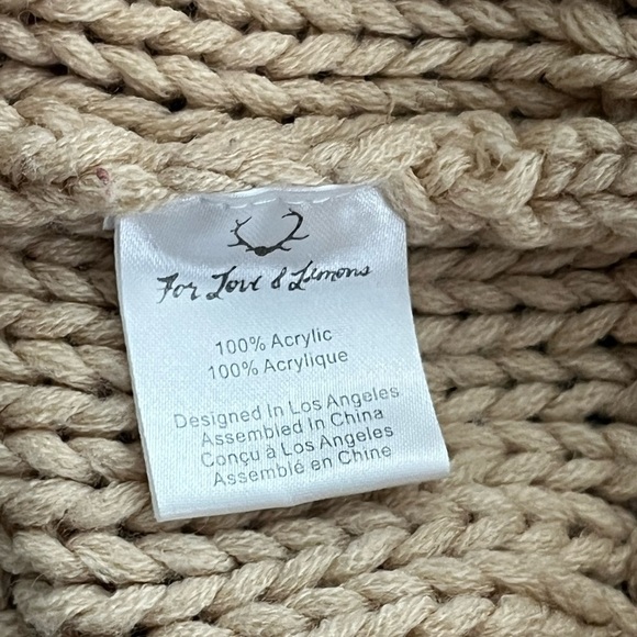 For Love & Lemons x Knitz Denver Fringe Boho Knit Oversized Sweater - Picture 14 of 15